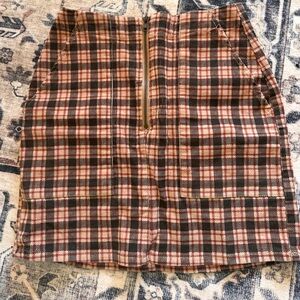 Wild Fable Red and Black Plaid Skirt